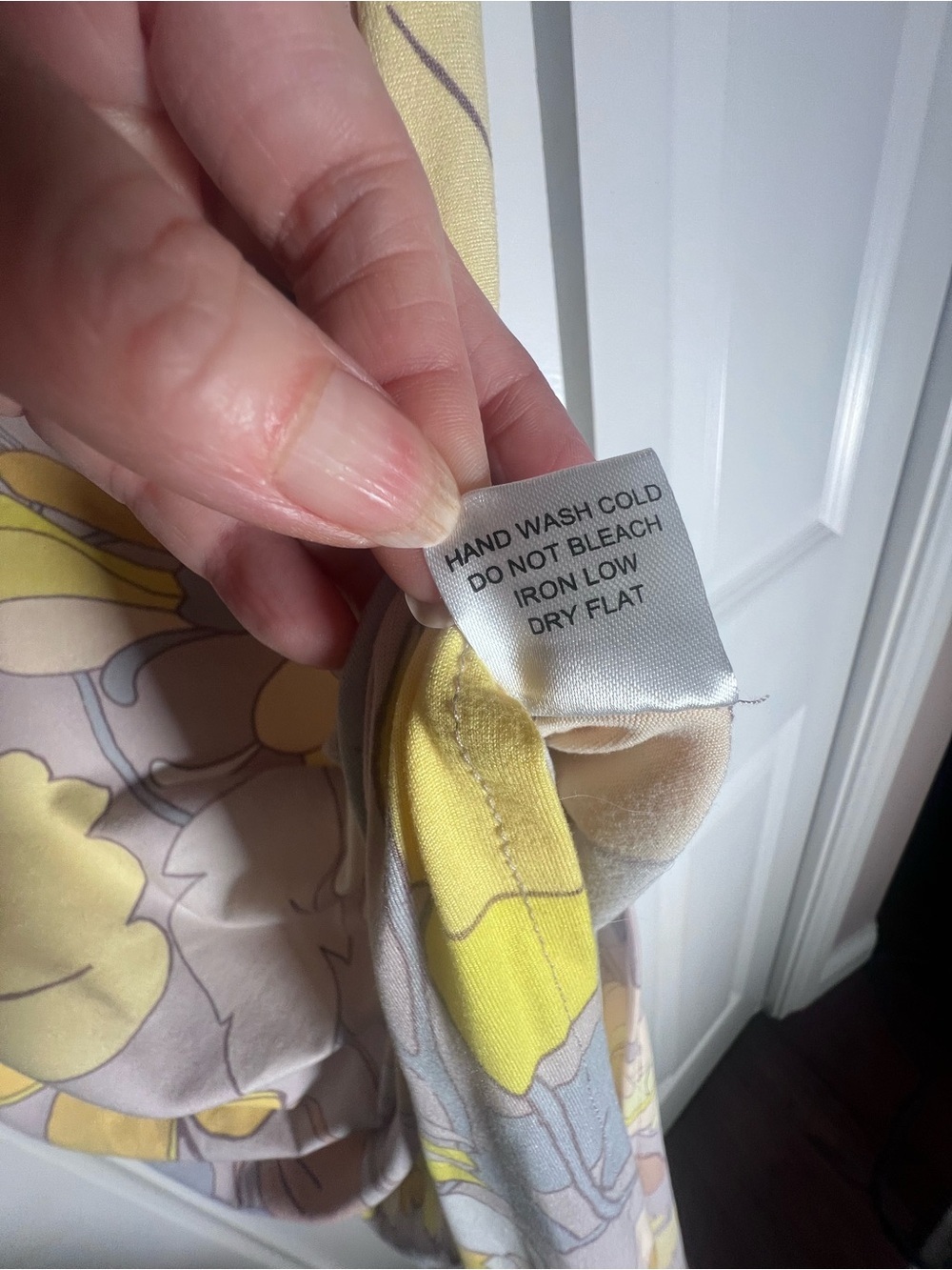 Haute Monde Yellow and Gray Floral Maxi Dress NWT - Picture 5 of 9